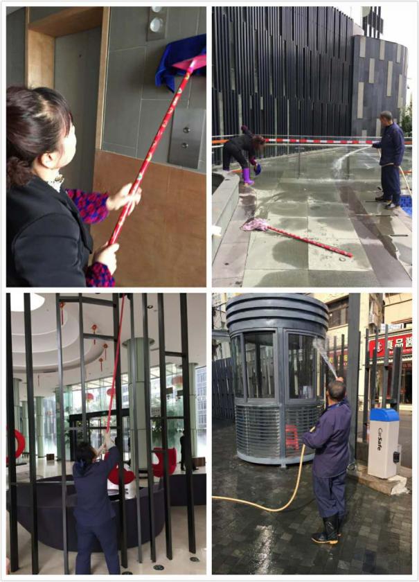 致環(huán)境事業(yè)部辛勤勞動的保潔員